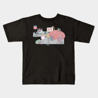 Microbes trip to the brain Kids T-Shirt